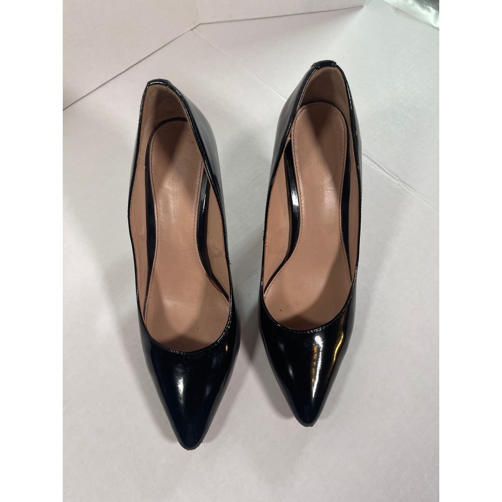 BCBGeneration Black Patent Leather Pointed Toe Stiletto Pumps Heels